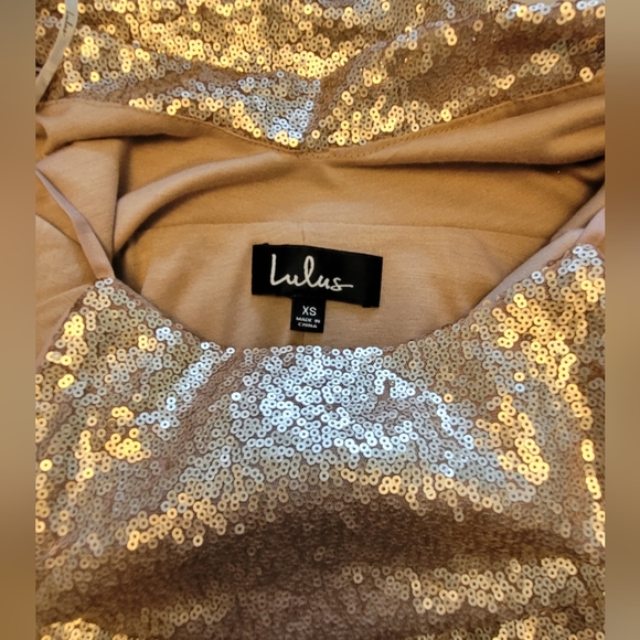 Lulu's gold sequin evening gown. Size XS. - Picture 4 of 4